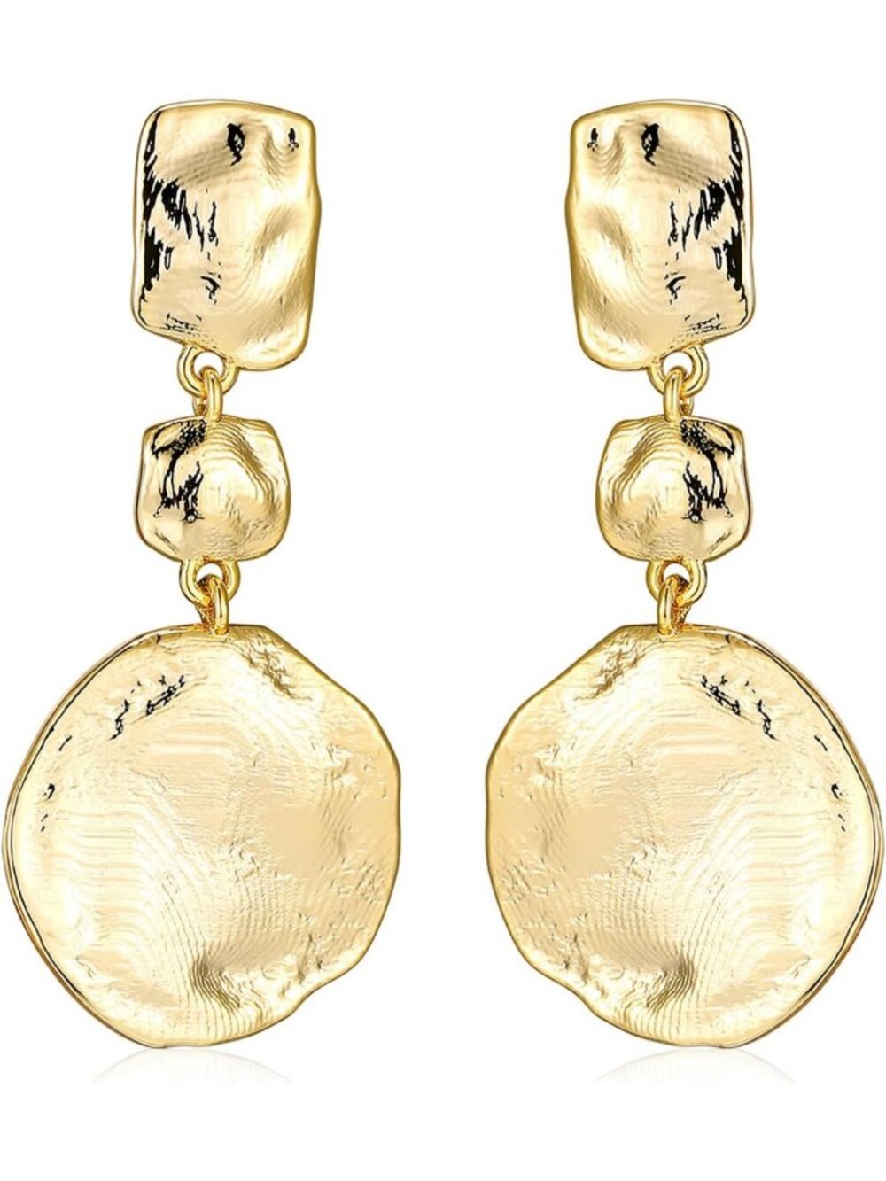 Bold Gold Statement Dangle Earrings for Women | Chic Drop Jewelry Accessory